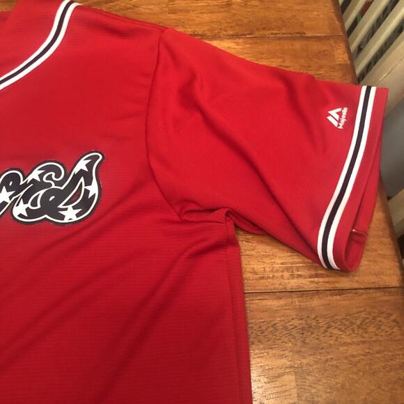 Atlanta Braves Majestic Jersey Mens XL Scarlet Alternate Cool Base Team MLB - Picture 4 of 11